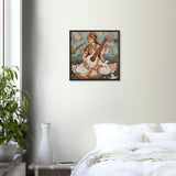 Tableau Rajasthani de Saraswati - Harmonie divine