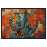 Tableau Abstrait Moderne de Ganesh - Mosaïque de Couleurs