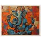 Tableau Abstrait Moderne de Ganesh - Mosaïque de Couleurs