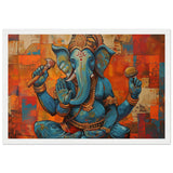 Tableau Abstrait Moderne de Ganesh - Mosaïque de Couleurs