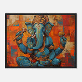 Tableau Abstrait Moderne de Ganesh - Mosaïque de Couleurs