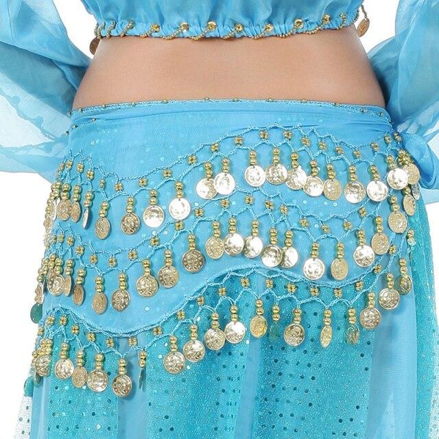 Ceinture de danse orientale Belly dance Bleu Bazar indien
