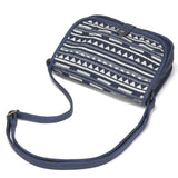 Sac Indien Bandoulière Bleu Et Blanc