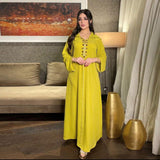 Tunique Indienne Coton Jaune