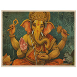 Tableau Vintage de Ganesh - Richesse et Tradition