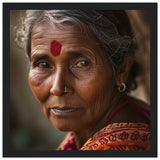 Portrait de Femme Indienne - Sagesse et Élégance
