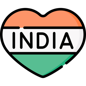 coeur drapeau indien