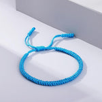 Bracelet Bouddhiste Porte Chance Bleu