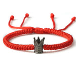 Bracelet Tibétain Rouge "Couronne"