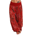 Pantalon Indien Femme Rouge Feu