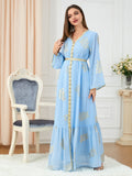Robe Indienne Bleu Turquoise