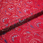 Tissu Indien Jacquard Rouge