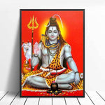 Poster Indien Shiva Rouge